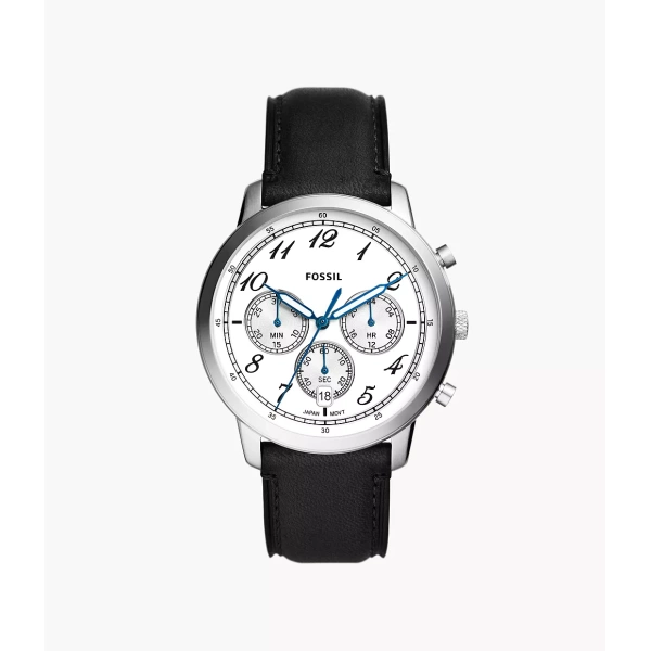 Uhr Neutra Chronograph Leder schwarz