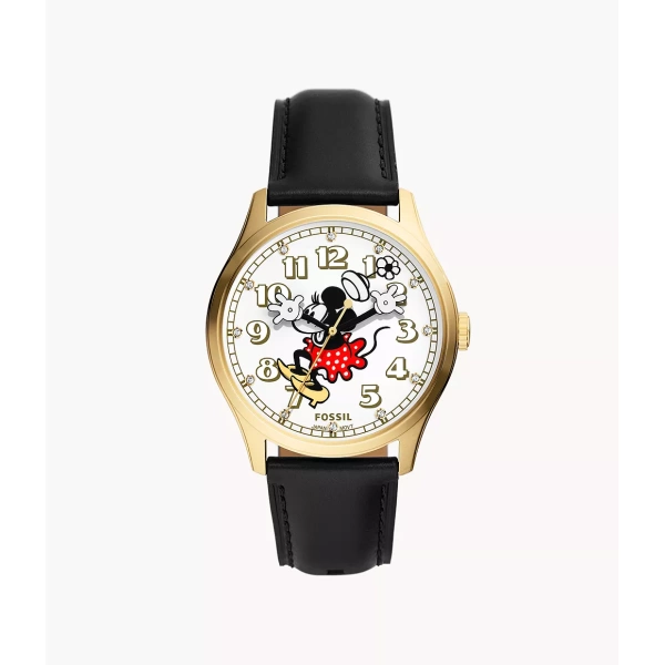 Uhr Disney x Fossil 3-Zeiger-Werk Special Edition Leder schwarz